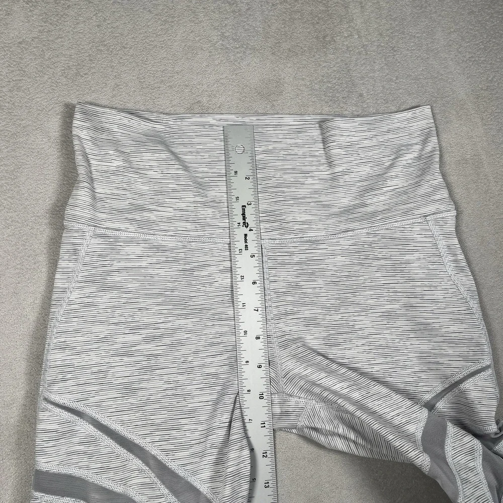 Lululemon Wunder Under Mesh High Rise Tight Leggings 10 Gray W5BK4S
